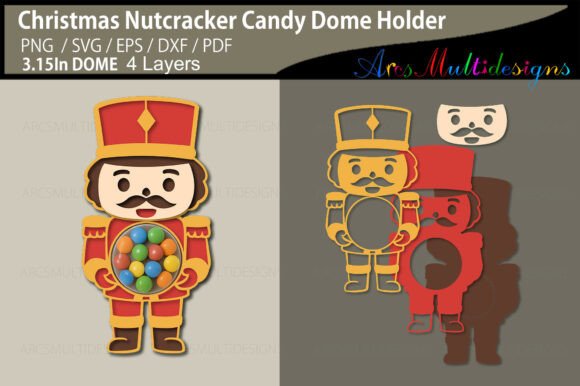 3D SVG Christmas Nutcracker Candy Dome Holder Review