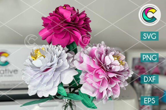 3D SVG Paper Flowers: A Peony Template Review
