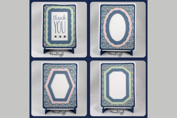 A2 Frame Card Set 2 SVG: 3D SVG Greeting Cards for Brands