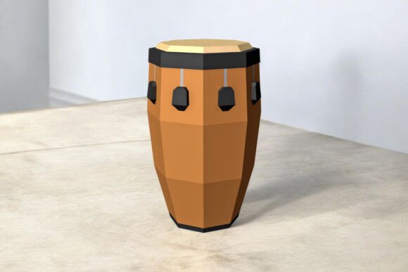 Conga Drum Favor: 3D SVG Shapes for Crafters