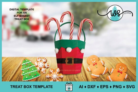 Elf Basket Christmas Treat Box 3D SVG Review
