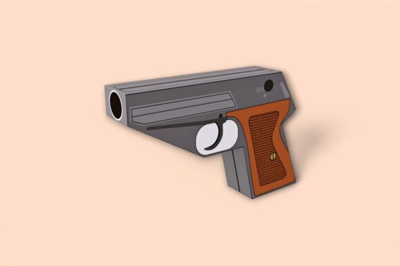 Gun Favour 3D SVG: A Bold Shape for Brand Impact