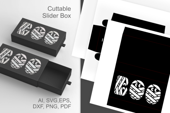 Halloween 3D SVG: BOO Mummy Drawer Box
