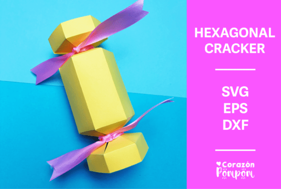 Hexagonal Cracker SVG: 3D SVG Shapes for Crafters