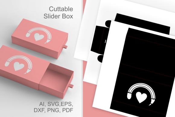 Pencil N Heart Cutout: 3D SVG for School Crafts