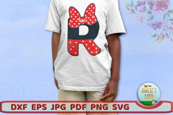 Polka-dot Monogram Letter R: 3D SVG for Birthdays
