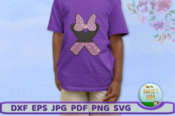 Polka-dot Monogram Letter X 3D SVG for Birthdays