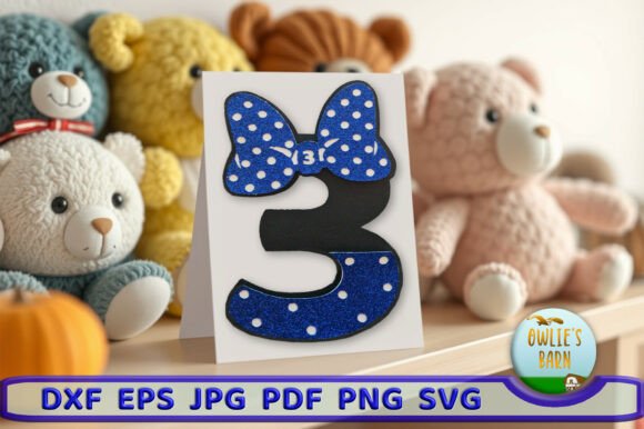 Polka-dot Number 3: A 3D SVG for Birthdays