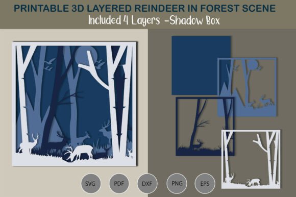Review: 3D SVG Reindeer Shadow Boxes for Design