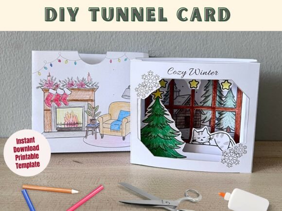 Review: Cozy Winter Christmas Tunnel Card 3D SVG