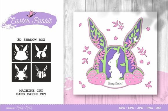 Reviewing the Easter Bunny 3D Shadow Box SVG for Embroidery