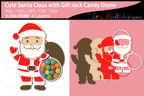 Santa Claus with Gift Sack Candy Dome Review
