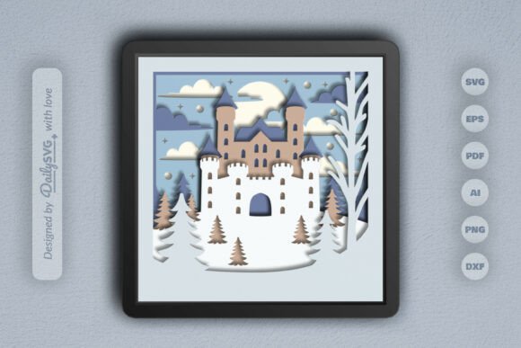 Snowy Castle 3D SVG: A Winter Asset Review