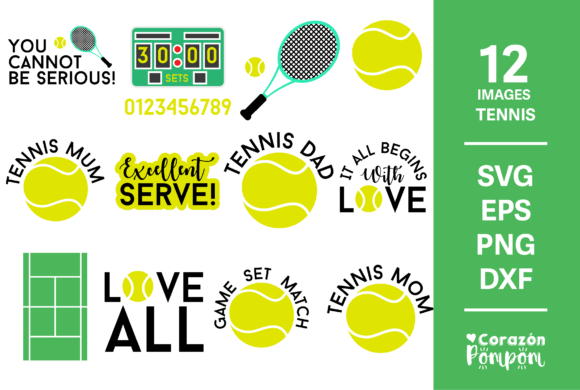 Tennis SVG Bundle: 3D SVG for Sports Sellers